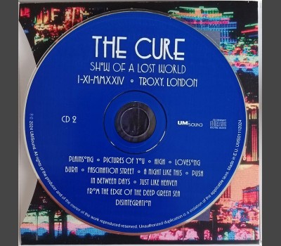 THE CURE Show Of A Lost World Troxy Live in London (Blue Edition