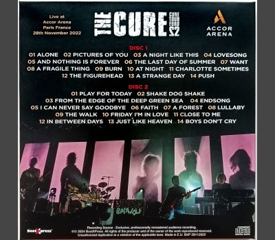 The cure Live concert スコアブック The cure Live concert スコアブック The cure Live concert