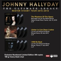 JOHNNY HALLYDAY The Ultimate Legacy: Rester Vivant Tour 2015/2016  8xLP set limited edition vinyl