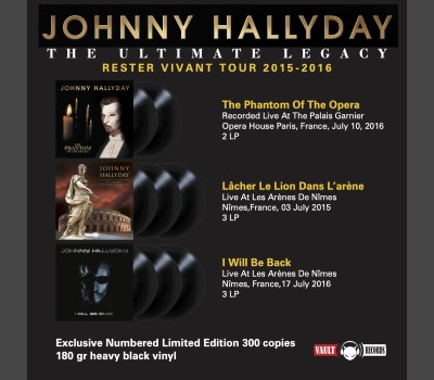 JOHNNY HALLYDAY The Ultimate Legacy: Rester Vivant Tour 2015/2016  8xLP set limited edition vinyl